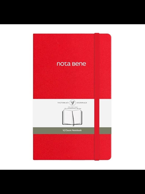 Victorias Journals Classic 13x21 Sert Kapak Çizgili Defter Kırmızı 400 Sf 123-9221