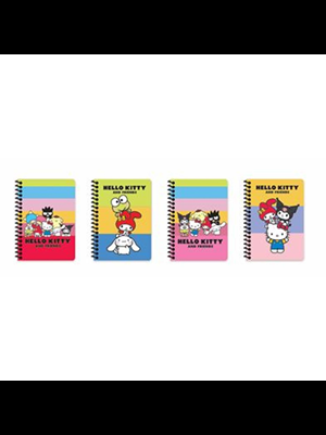 Keskin Color Hello Kitty And Friends A6 Karton Kap. Spir.not Def.çizgili 80 Yp 140400-13