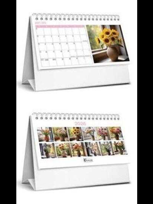 Keskin Color Karton Üçgen Masa Takvimi Çiçek Mtk-822 600131-99 (2026)