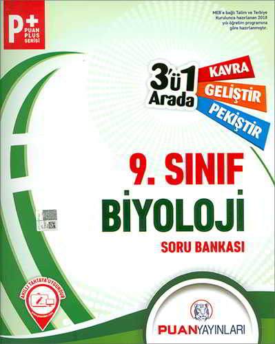 PUAN YAY.- 9.SINIF BİYOLOJİ 3'Ü 1 ARADA SORU BANKASI 2324