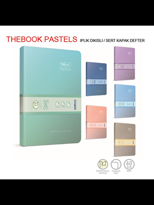 Gıpta Thebook Pastels 20x28 Sert Kapak İp Dikişli Defter Kareli 160 Yp 3044