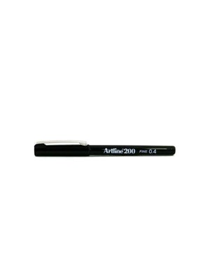 Artline 200n Fıne Keçe Uçlu Yazı Kalemi 0.4 Mm Siyah Lv-a-ek-200n