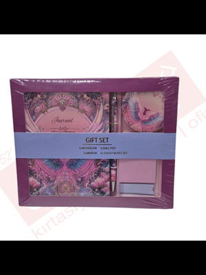 Victorias Journals Gift Set 13x18 128 Syf Sert Kapak Defter+ayna+tük.kalem+postit 124-2073