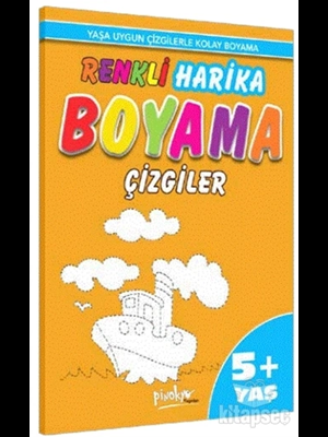 Renkli Harika Boyama - Çizgiler - Pinokyo Yayınları