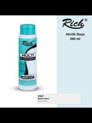 Rich 500 Cc Multı Surface Akrilik Boya 2182 Bebek Mavi