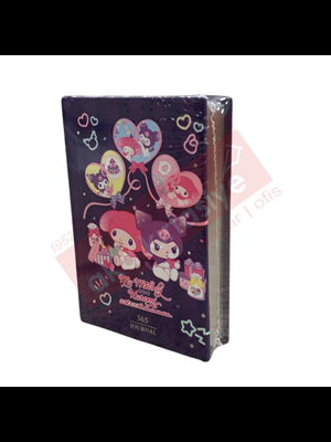 Victorias Journals A7 My Melody ve Kuromi Çizgili Günlük 368 Sayfa 525-1986