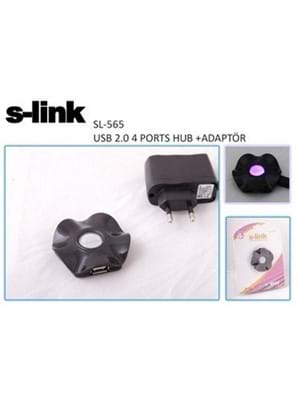 S-link Sl-565 4 Port Usb 2.0 Adaptörlü Hub Usb Çoğaltıcı