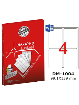 Diamond Label 99.1x139 Mm A4 Laser Etiket 100"lü Dm-1004