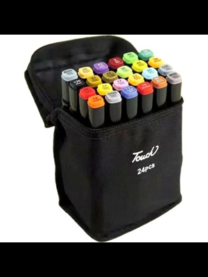 Touch Silky Çift Uçlu Marker Kalem Çantalı 24 Renk 888-24