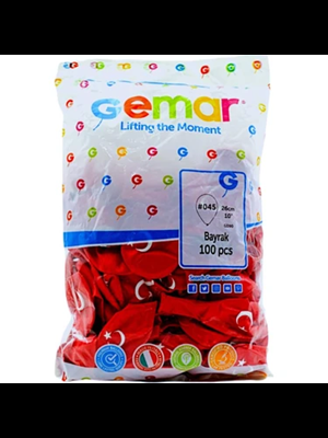 Gemar 10" Baskılı Balon Ayyıldız 100"lü