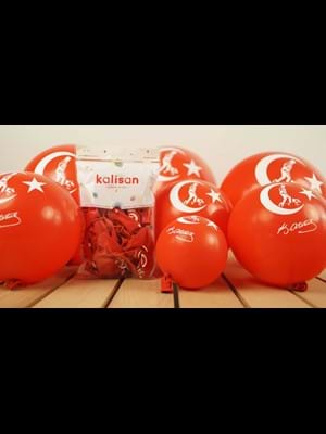 Kalisan 12" Baskılı Balon 25"li Atalı Ay Yıldız 21251233