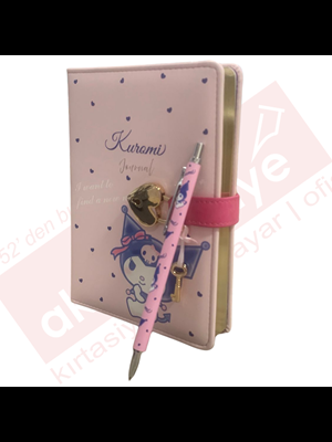 Victorias Journals 13x18 Kuromi Hush Hush Kilitli Çiz.defter 160yp+tük.kalem 525-1966