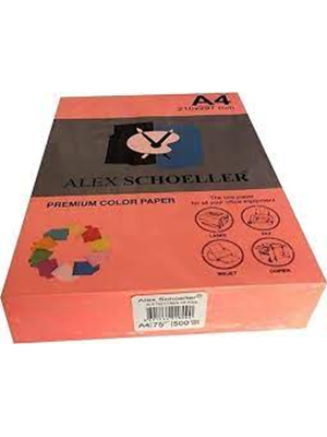 Alex Schoeller A4 75 Gr Renkli Fotokopi Kağıdı 500"lü Fosforlu Pembe Alx-742