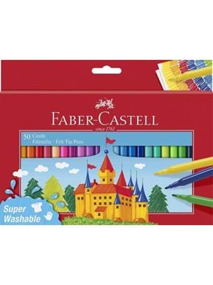 Faber Castell Yıkanabilir Keçeli Kalem 50 Renk 50625542040000