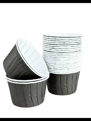 Nedi 40x60 Kağıt Cup Kek Kalıbı 25"li Kapsül No:4 Siyah 30022