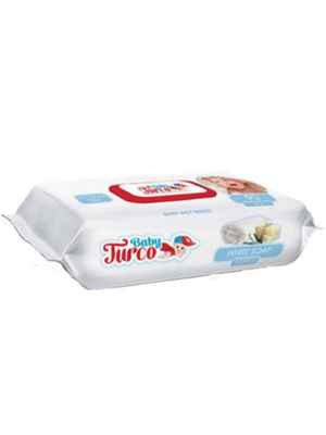 Baby Turco Islak Mendil 90"lı Beyaz Sabun