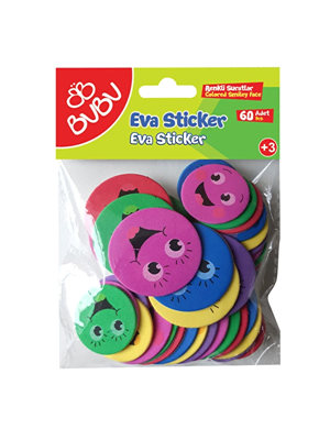 Bubu Eva Sticker Renkli Suratlar 60"lı St0142