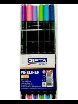 Gıpta 0.4 Mm Fınelıner Kalem 6 Renk K601