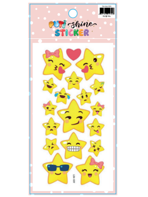 Puti Shine Sticker Yıldız Gülen Yüzler-2 10106