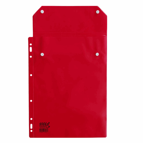 UNİVERSAL 24X32 CM SGK YABANCI UYRUK REÇETE DOSYASI ŞEFFAF CEPLİ KIRMIZI