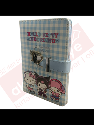 Victorias Journals A6 Hello Kitty And Friends Çizgili Kilitli Günlük 192 Sayfa 525-2021