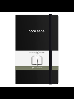 Victorias Journals Classic 13x21 Sert Kapak Çizgili Defter Siyah 400 Sf 123-9219