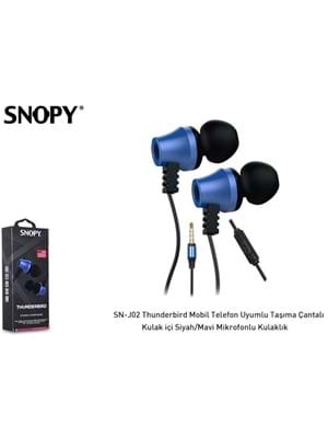 Snopy Sn-j02 Thunderbırd Mobil Telefon Kulaklık Siyah-mavi