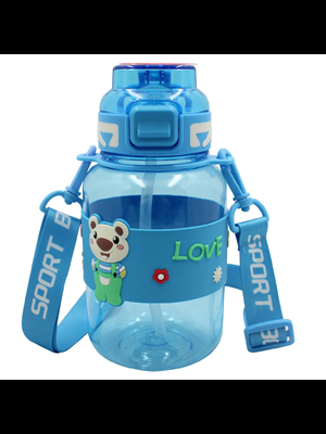 Noki 800 Ml Petg Pipetli Kapak Ayıcık Silikon Kemerli Askılı Matara Mor T-0118-100