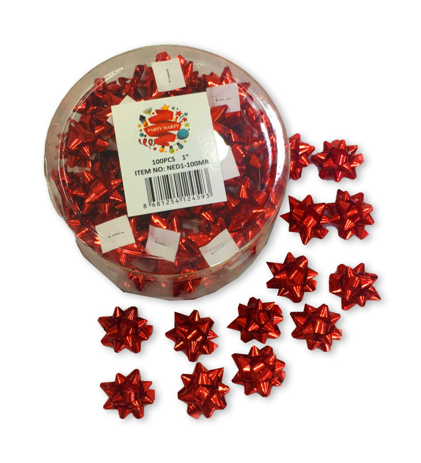 NEDİ YILDIZ SÜS MİNİ BOY 100"LÜ KIRMIZI 100MR