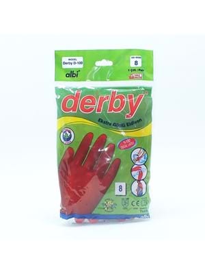 Derby Plastik Eldiven No:8 (1 Çift)