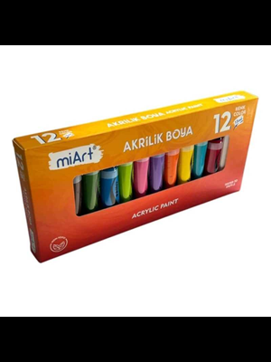 Miart 15ml Akrilik Tüp Boya 12 Renk