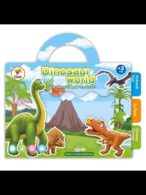 Lino Tekrar Tekrar Kullanılabilen Sticker Seti Dinosaur World Ls-303