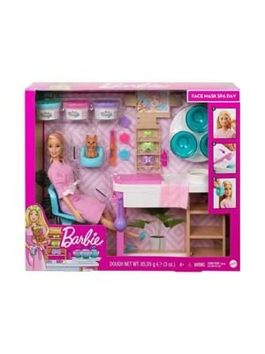 Barbie Wellness Yüz Bakımı Yapıyor Oyun Seti Gjr84