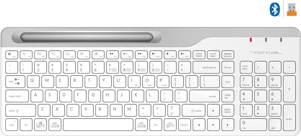 A4 TECH FBK25 BLUETOOTH+2.4 FN MULTİMEDYA KABLOSUZ KLAVYE BEYAZ