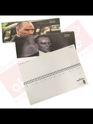 Lizy 12x33 Spiralli Haftalık Masa Takvimi Atatürk Serisi Tkv-ms1 (2026)