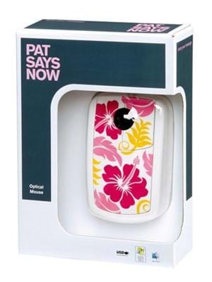 Pat Says Now Hawai Desen Pembe Çiçek Mouse