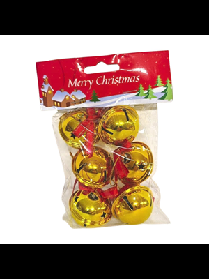 Nedi Yılbaşı Ağaç Süsü 4 Cm Çalan Çan Altın 6"lı 13302