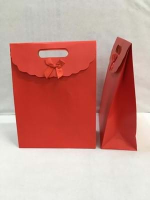 NEDİ 24X11X31 CM CIRTLI KARTON HEDİYE ÇANTASI KIRMIZI 2431R