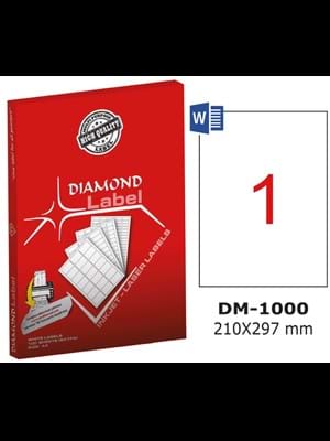 Diamond Label 210x297 Mm A4 Laser Etiket 100"lü Dm-1000
