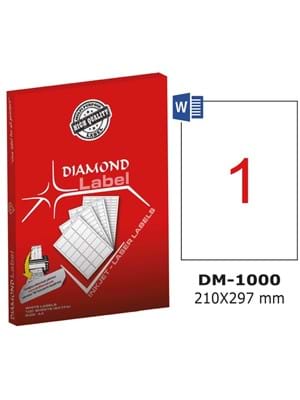 Diamond Label 210x297 Mm Laser Etiket 100"lü Dm-1000