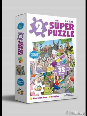 2 Süper Puzzle - Nasrettin Hoca - Keloğlan - 0-6 Yaş Yayınları