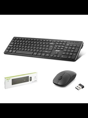 Acer Oak-920 2.4 Ghz Sessiz Tuşlu Kablosuz Klavye Mouse Set Siyah