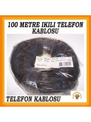 Köken Ln-tel33 100mt Siyah Flat Telefon Kablosu