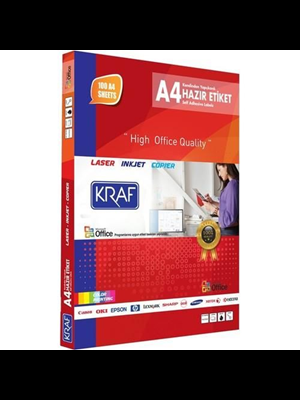 Kraf 99.1x38.1 Mm Laser Etiket 100"lü Kf-2014