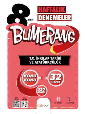 Günay Yay.- 8.sınıf Bumerang T.c. İnkılap Tarihi ve Atatürkçülük Haftalık Denemeler 2324
