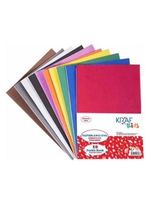 Kraf Kids A4 2 Mm Yapışkanlı Eva 10 Renk Kk20