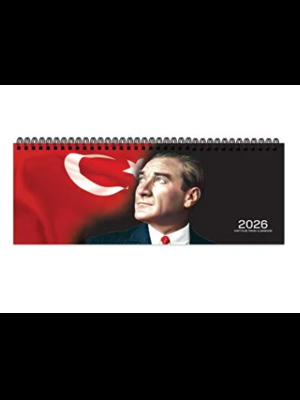 Keskin Color 12x33.5 Cm Aj-65 Spiralli Haftalık Masa Ajandası Atatürk 600141-99 (2026)