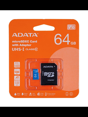 Adata 64 Gb Premier Uhs-ı Class10 V10 Micro Sd Hafıza Kartı
