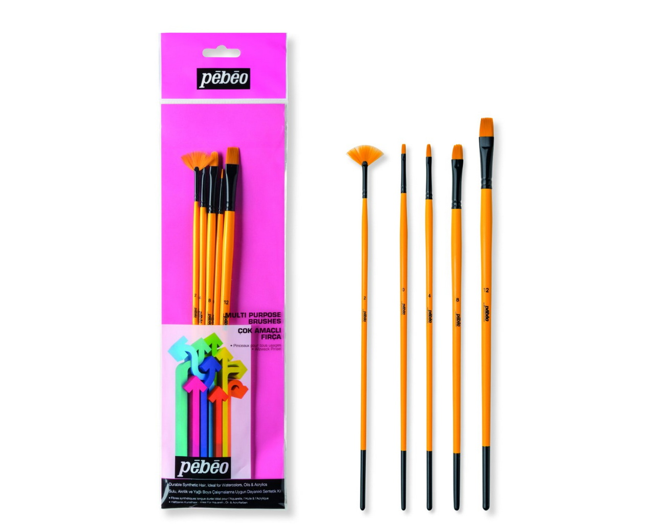 PEBEO FIRÇA SETİ AKRİLİK 5"Lİ (0-2-4-8-12) SET-13