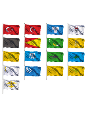 Kale 50x75 17"li Türk Devleti Bayrağı